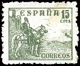 Spain - 1937 - Cid & Isabel - 15 CTS - Verde - Spain, Warrior, Heroe, Animal, Horse - Edifil 819 - El Cid Campeador - 0